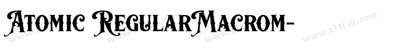 Atomic RegularMacrom字体转换